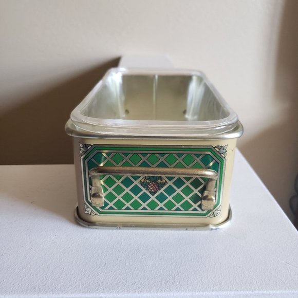 Pyrex telafori set loaf Casserole #218 dish & metal  carry w handles - Picture 2 of 11